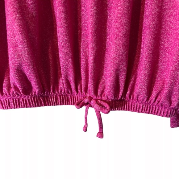 Cat & Jack Girls Pink Knit Top Medium 7/8 Dream Chaser Rainbow Bubble Hem Comfy - Picture 5 of 7